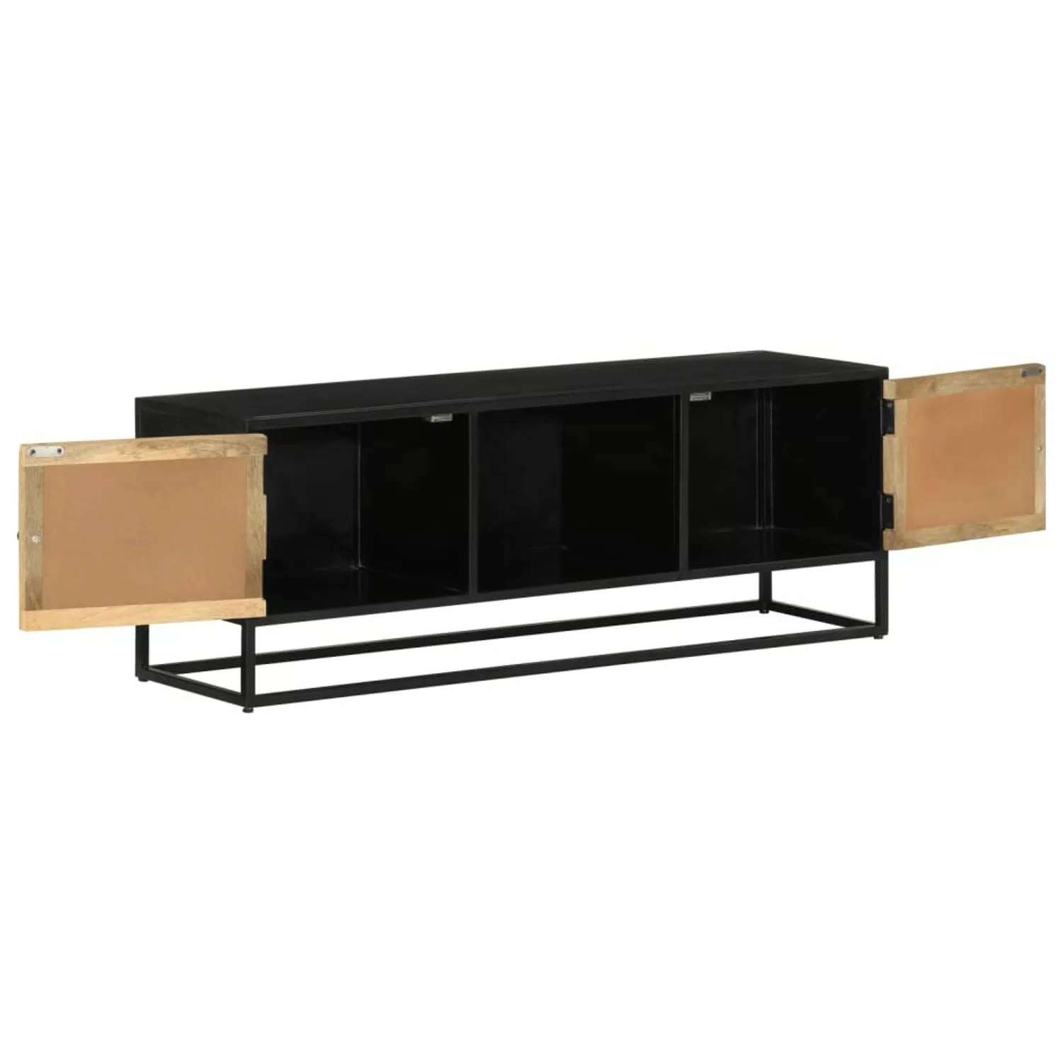 VidaXL TV-Schrank 110x30x40 cm Massivholz Mango und Eisen günstig online kaufen