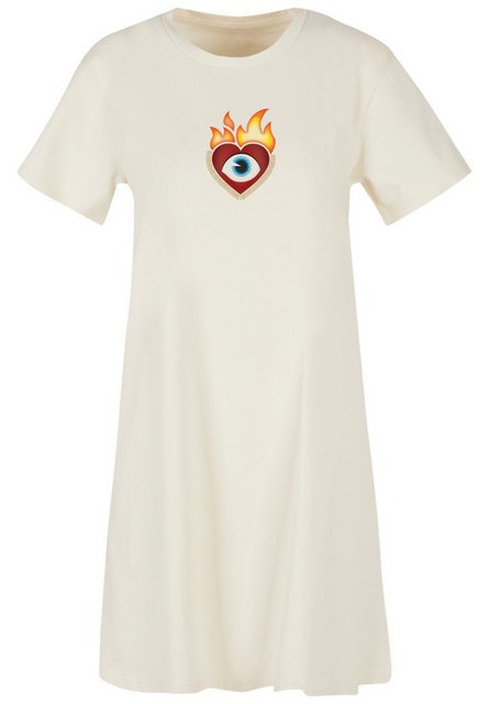 emoji couture T-Shirt Heart on flames eye and golden beads Premium Qualität günstig online kaufen