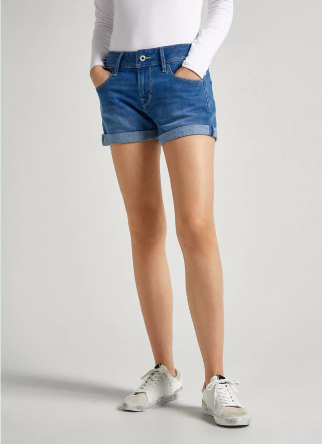 Pepe Jeans Jeansshorts mit Umschlagsaum günstig online kaufen