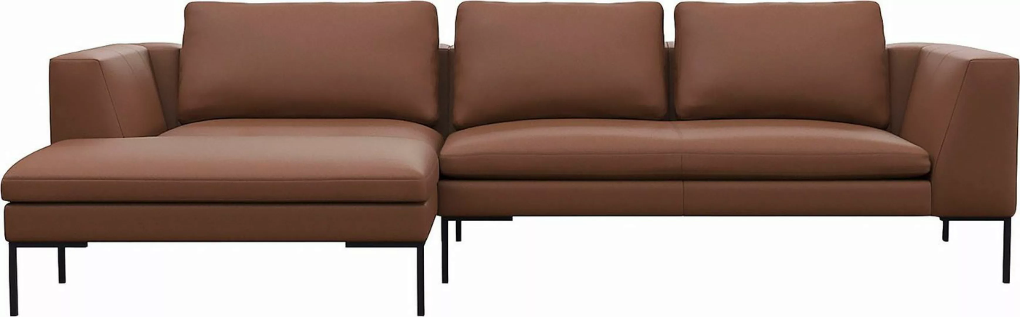 FLEXLUX Ecksofa "Loano", modernes Sofa, frei im Raum stellbar, lose Kissen, günstig online kaufen