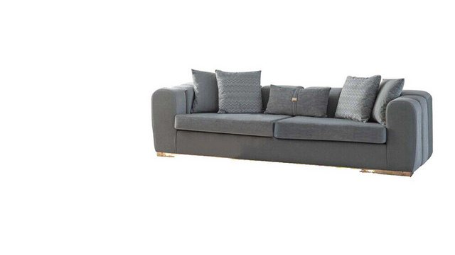 JVmoebel Sofa Grau-Weißes Sofa Set Wohnzimmer Viersitzer Couch Luxuriöser S günstig online kaufen