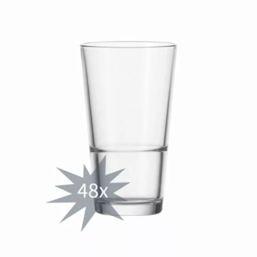 LEONARDO EVENT Trinkglas Stapelbecher 330ml 48 Stück Trinkgläser transparen günstig online kaufen