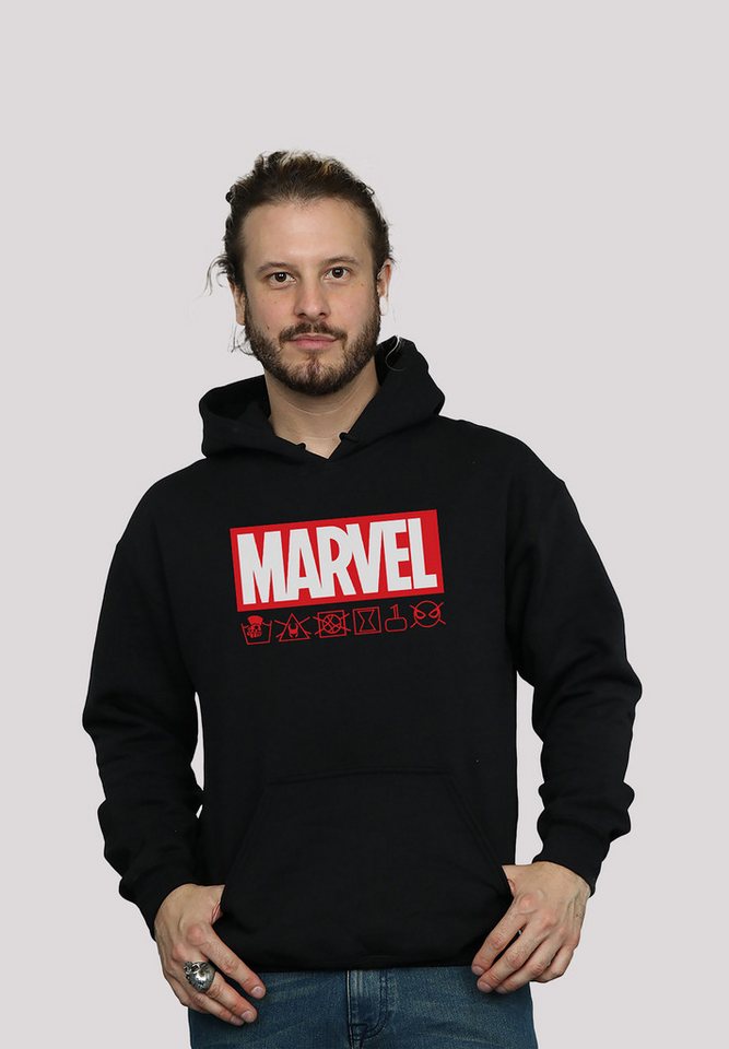 F4NT4STIC Kapuzenpullover Marvel Logo Wash Care Symbols Herren,Premium Merc günstig online kaufen