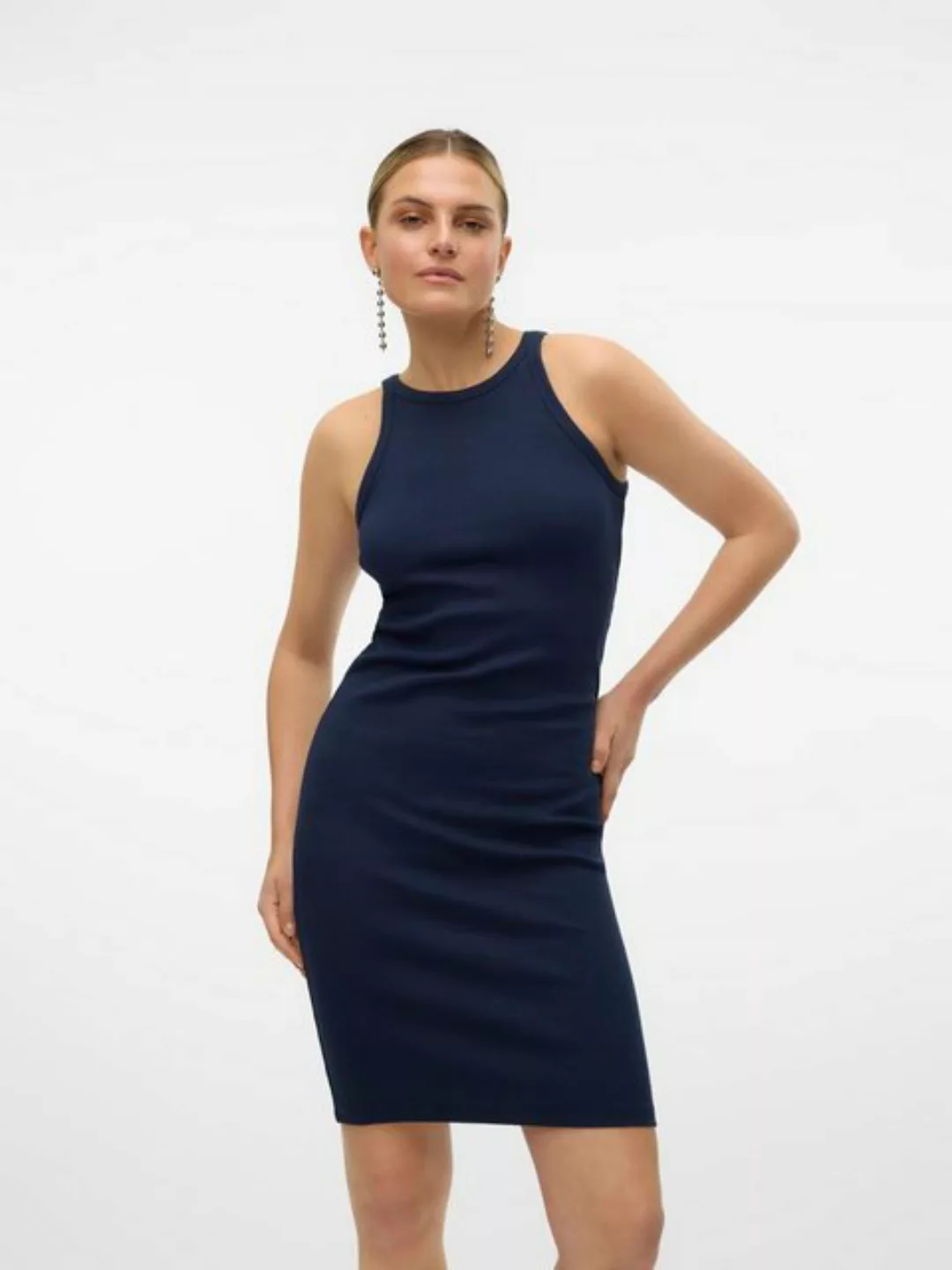 Vero Moda Shirtkleid Kurzes Kleid Rundhals Ärmellos Figurbetonend (mini) 75 günstig online kaufen