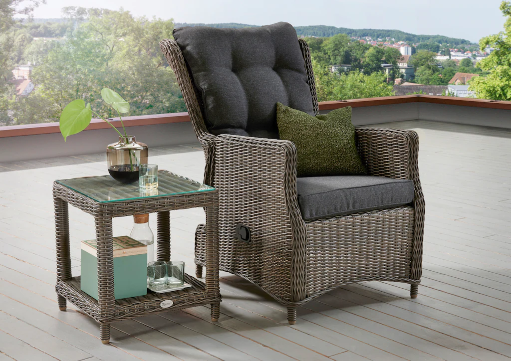 Destiny Gartenlounge-Set "CASA MERANO", (4 tlg., 1x Sessel, 1x Beistelltisc günstig online kaufen