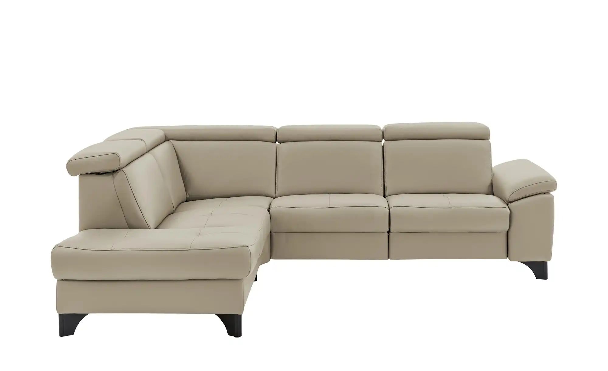 meinSofa Ecksofa Echtleder Linda ¦ beige ¦ Maße (cm): B: 261 H: 98 T: 209 P günstig online kaufen