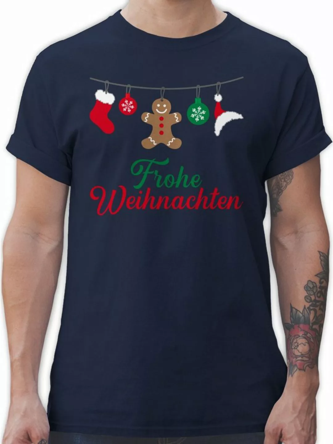 Shirtracer T-Shirt Frohe Weihnachten Weihachten Kleidung günstig online kaufen