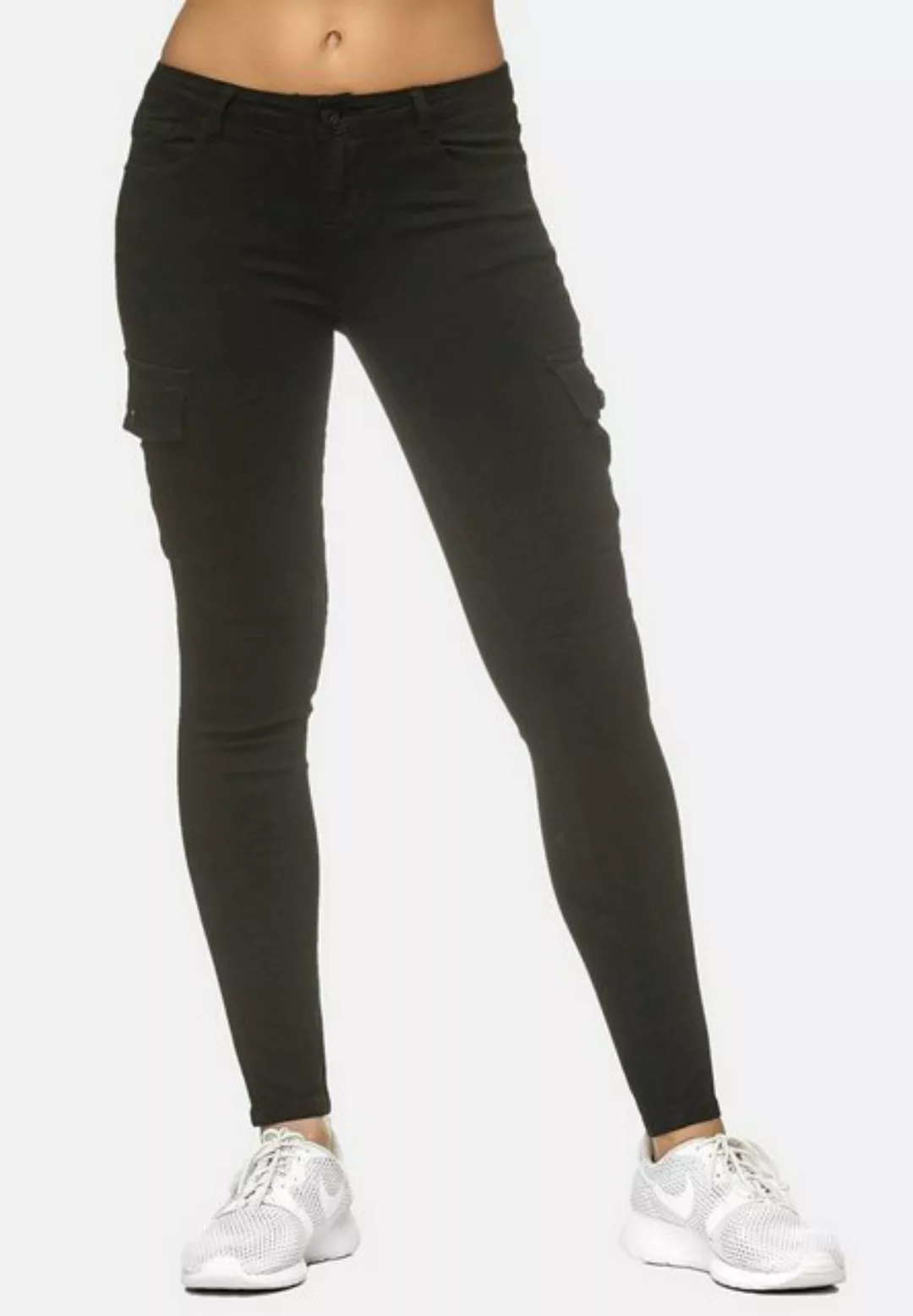 Nina Carter Stoffhose Denim Cargo Stretch Jeans Hose Röhrenjeans (1-tlg) 22 günstig online kaufen