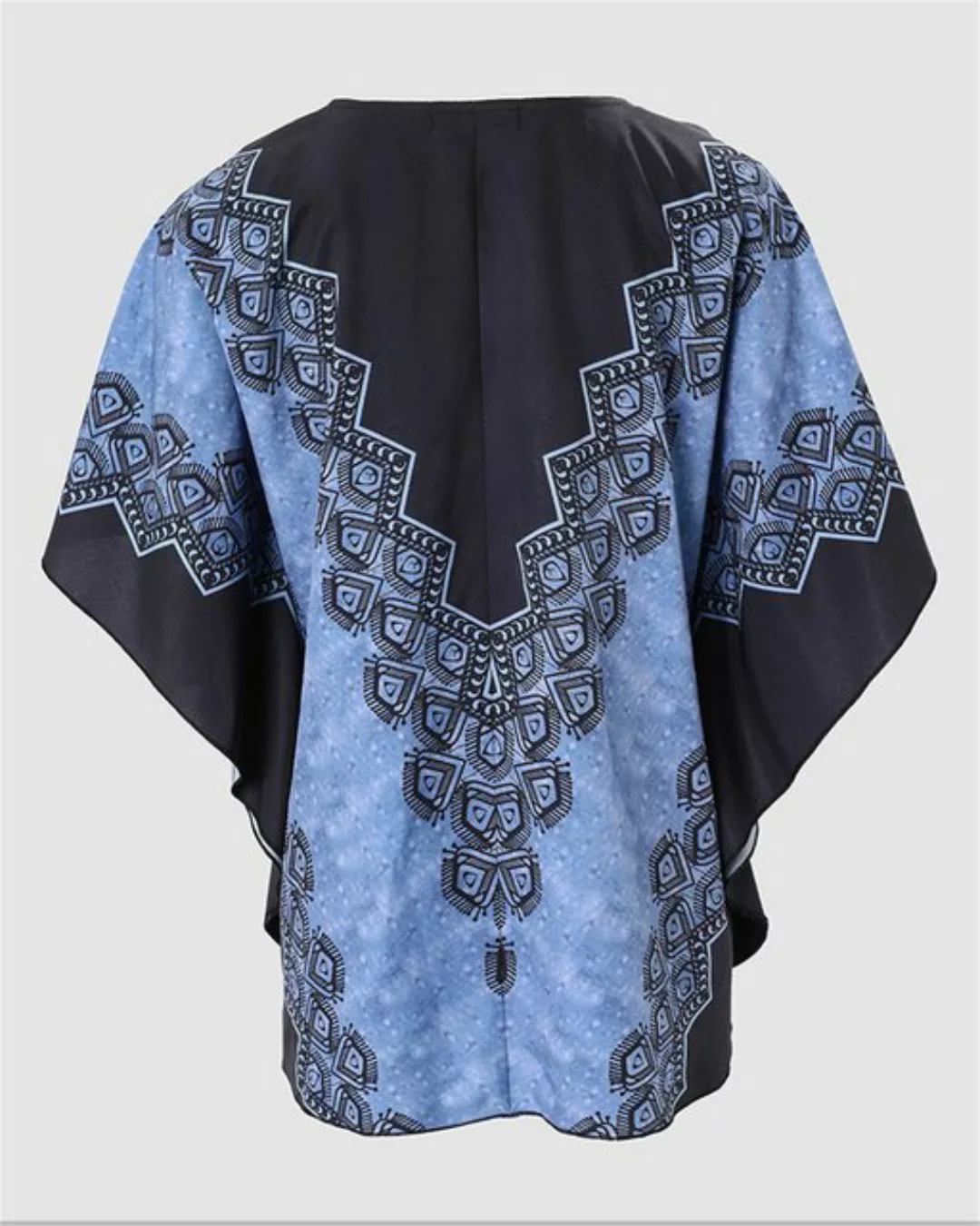 AFAZ New Trading UG Blusentop Damen-Kurzarmshirt mit V-Ausschnitt und Flede günstig online kaufen