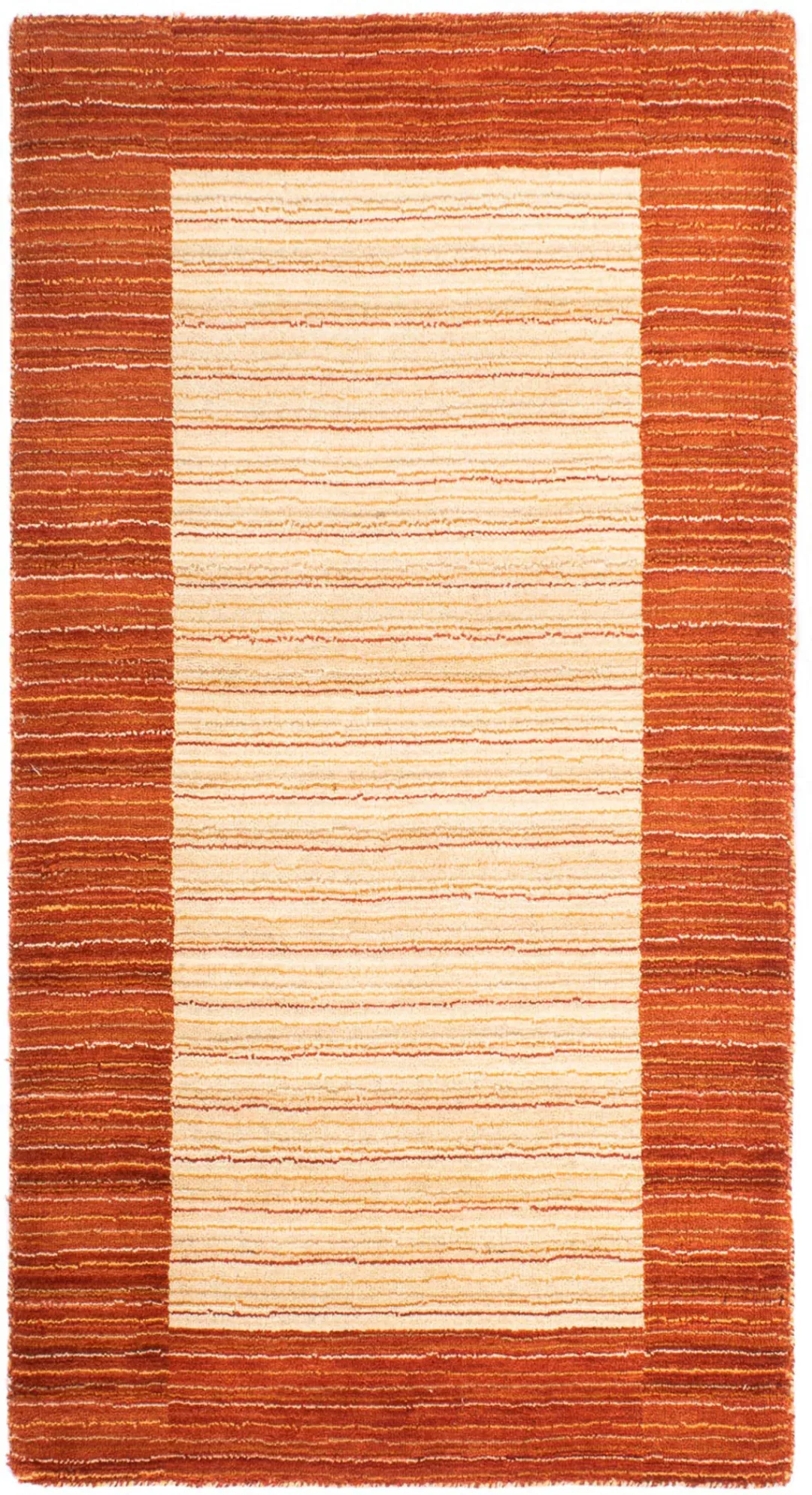 morgenland Wollteppich »Gabbeh - Loribaft Softy - 132 x 72 cm - beige«, rec günstig online kaufen