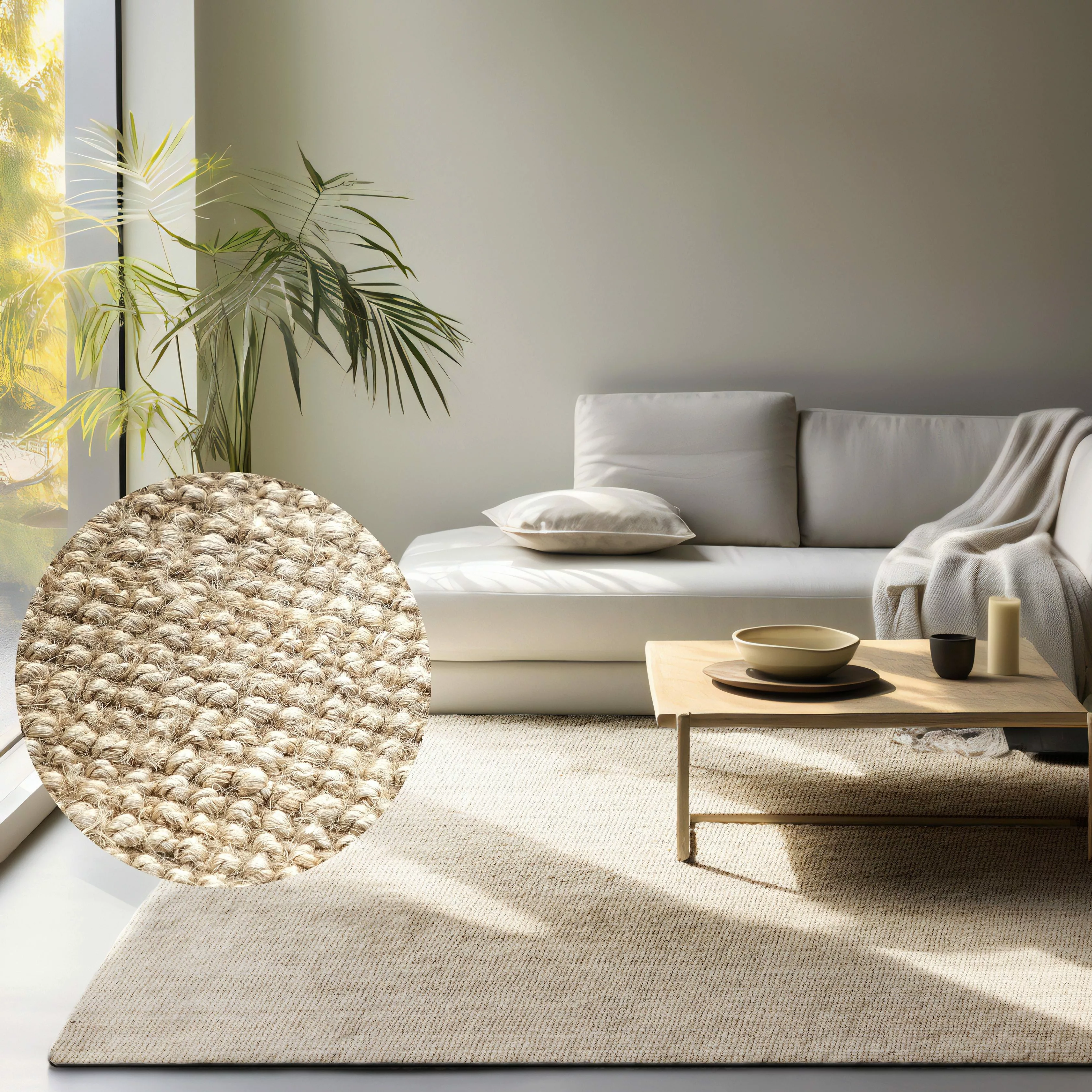 HANSE Home Teppich »Jaipur Juteteppich, als Läufer und in Rund«, rechteckig günstig online kaufen