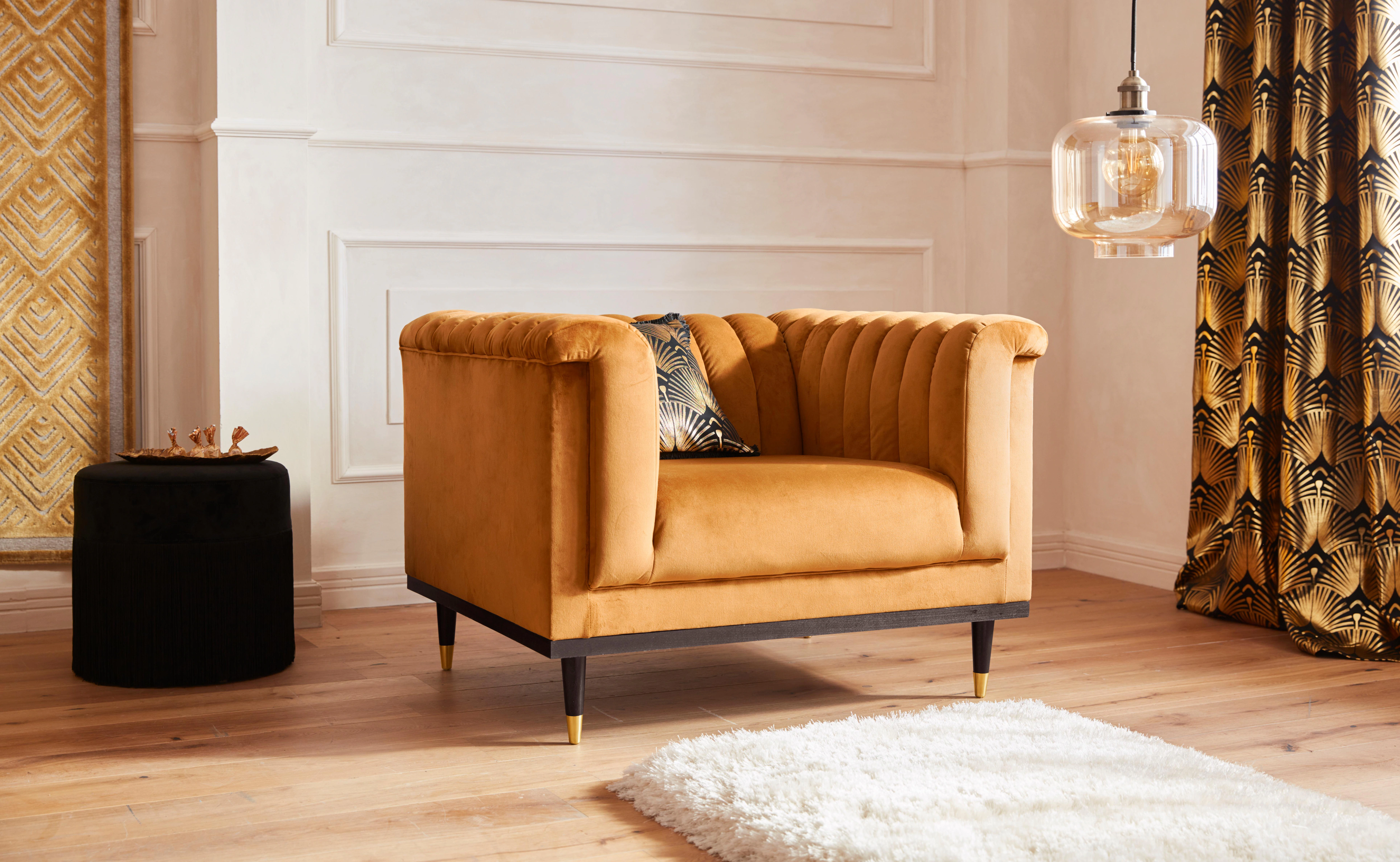 Guido Maria Kretschmer Home&Living Sessel »Chamby«, mit Holzrahmen unten un günstig online kaufen