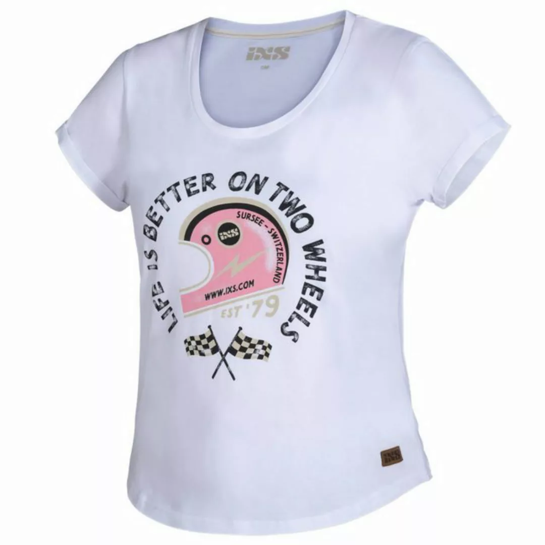 IXS T-Shirt iXS Damen T-Shirt On Two Wheels - weiss-pink 2XL (1-tlg) günstig online kaufen