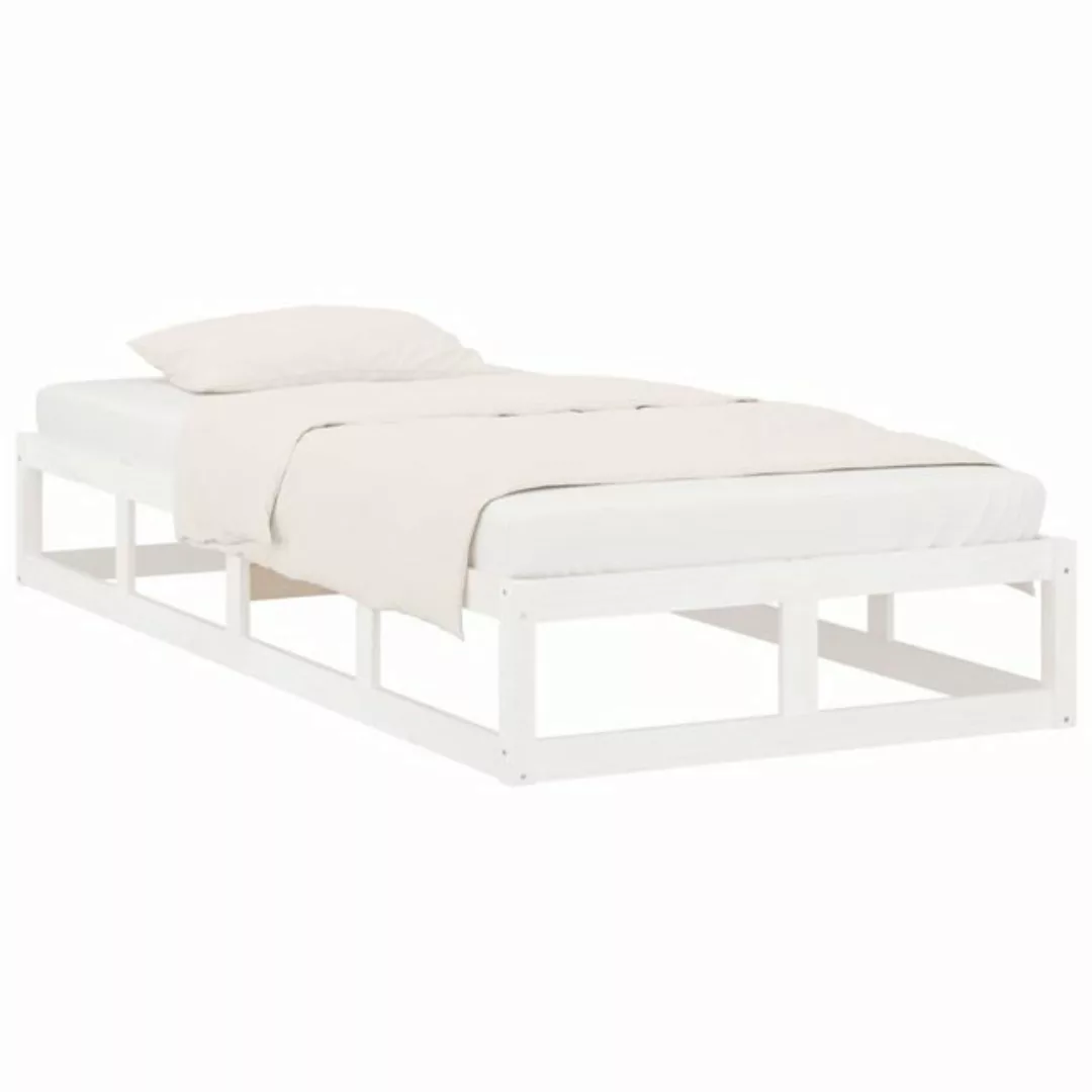 vidaXL Bett Massivholzbett Weiß 100x200 cm günstig online kaufen