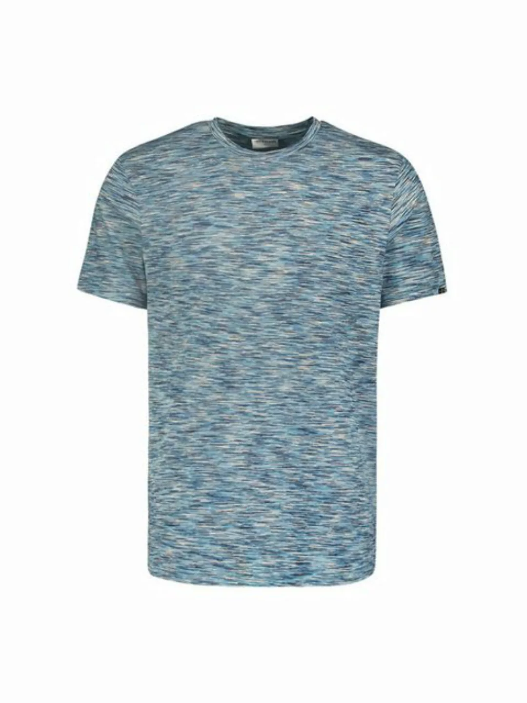 NO EXCESS T-Shirt - sommerliches Melange T-Shirt - kurzarm Shirt Herren Bas günstig online kaufen