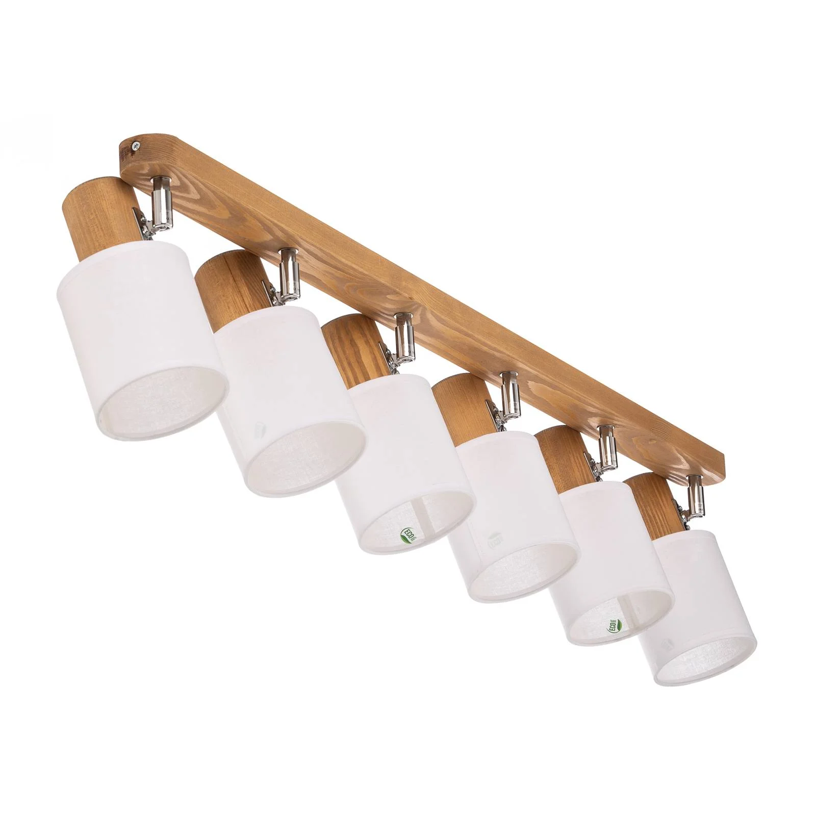 Envostar Nale 2 Deckenlampe 6fl. Kiefer braun günstig online kaufen