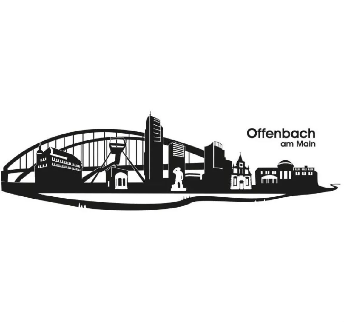 Wall-Art Wandtattoo "Stadt Skyline Offenbach 120cm", (1 St.) günstig online kaufen