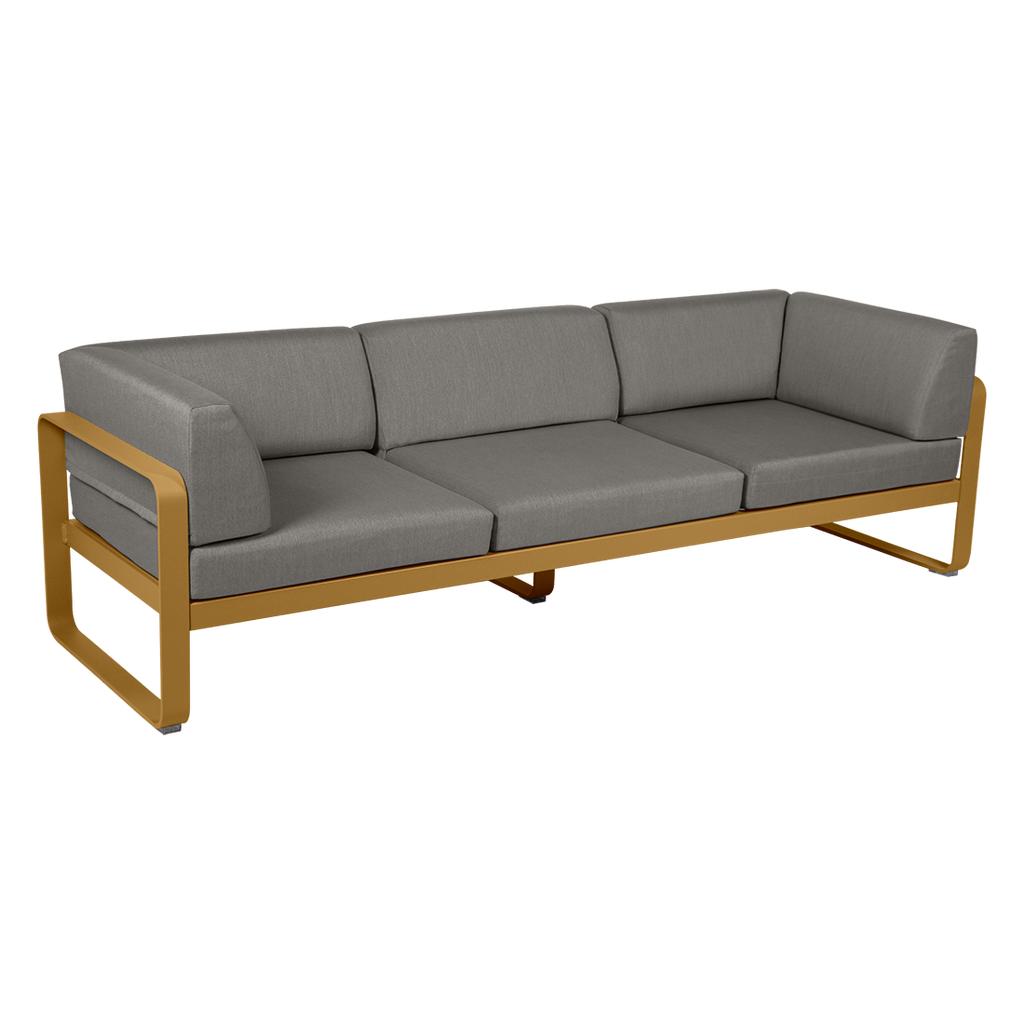 Bellevie 3-Sitzer Club Sofa Outdoor D2 Lebkuchen B8 Taupegrau günstig online kaufen