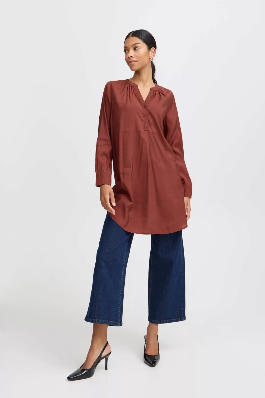 b.young Langarmbluse BYHILLA TUNIC SHIRT - modische Tunika günstig online kaufen