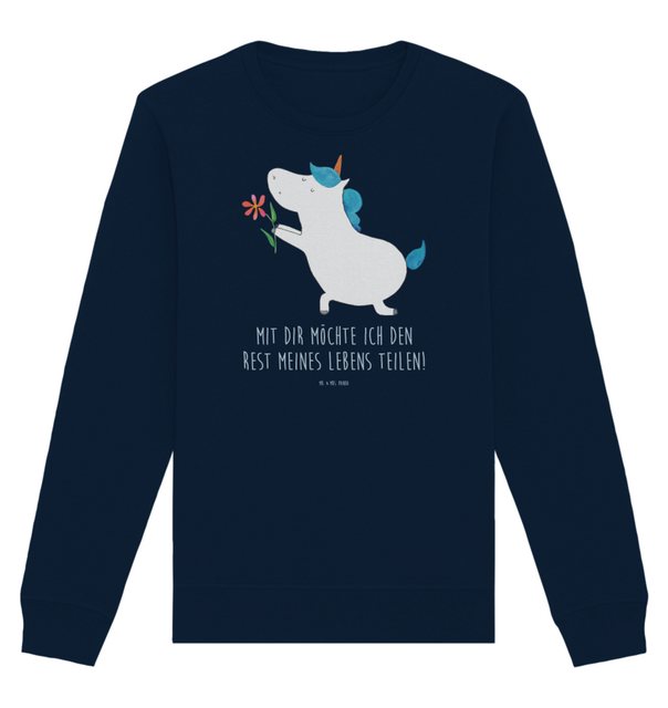 Mr. & Mrs. Panda Longpullover Größe S Einhorn Blume - French Navy - Geschen günstig online kaufen