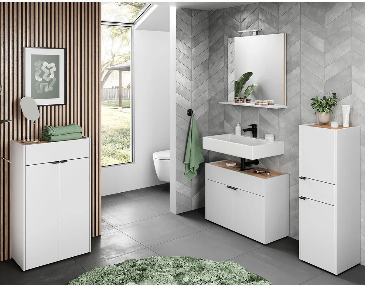 GERMANIA Badmöbel-Set "Ameca", (4 St.), Badezimmer-Set aus Waschbeckenunter günstig online kaufen