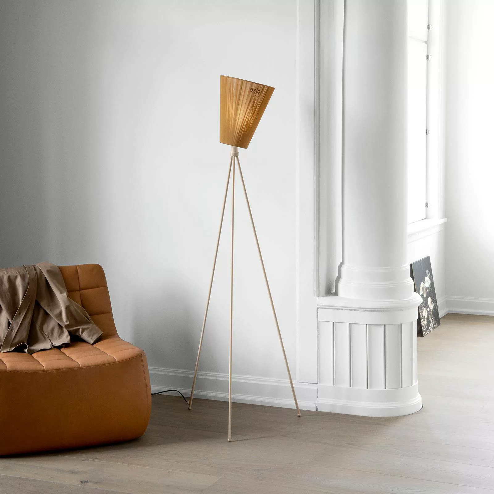 Northern Oslo Wood Stehleuchte karamell/beige günstig online kaufen