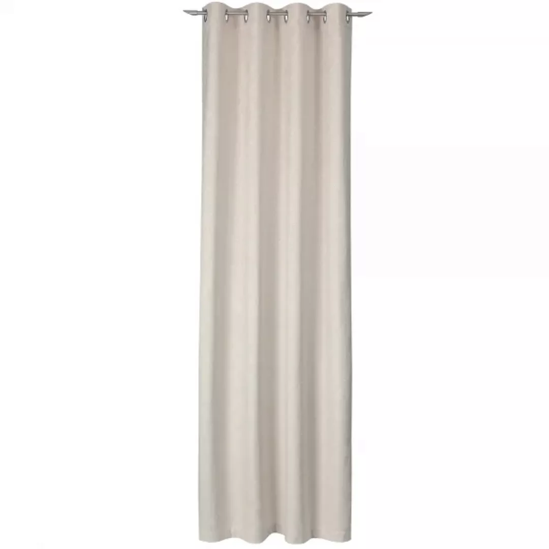 JOOP! Vorhang Gardine Emboss mit Ösen - Größe: 140x250 cm - Farbe: Natur - günstig online kaufen