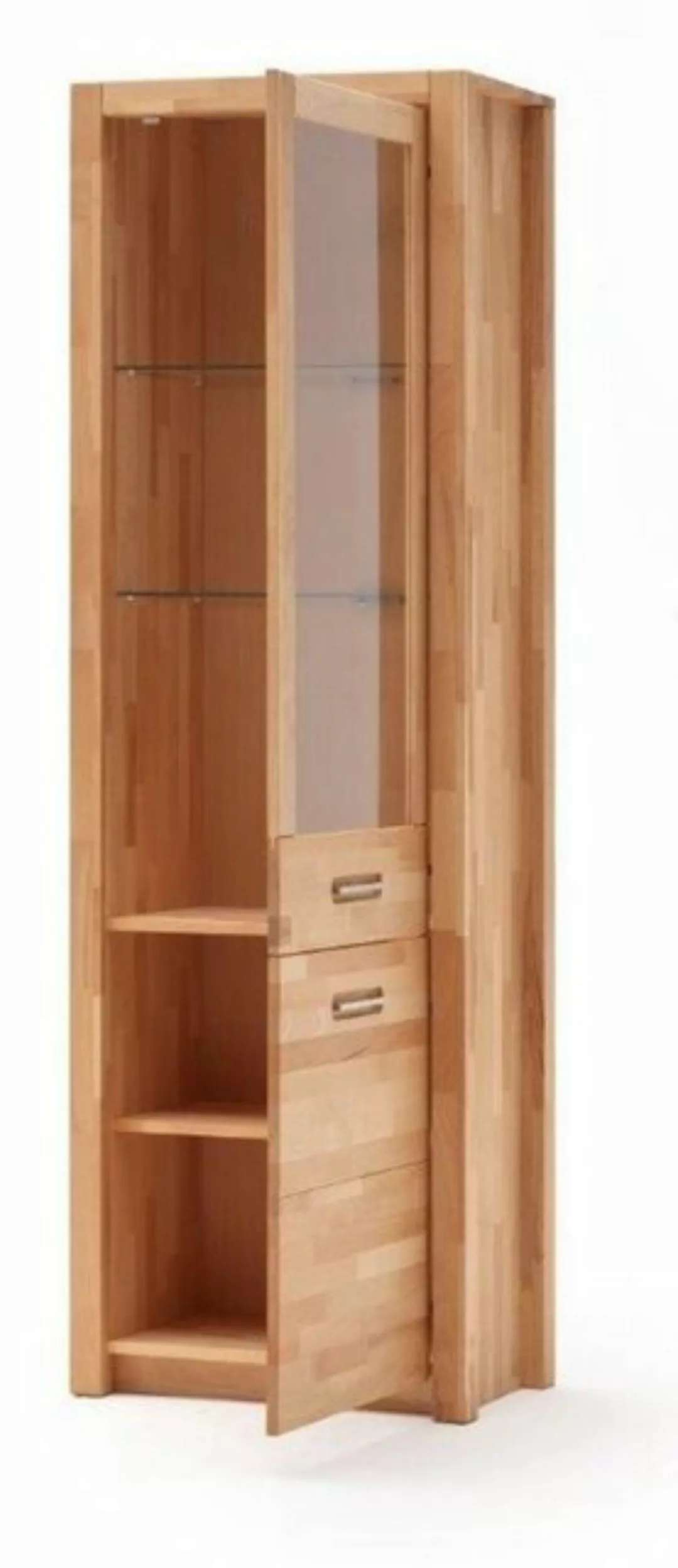 bv-vertrieb Standvitrine Vitrine Kernbuche Anrichte Highboard Sideboard günstig online kaufen