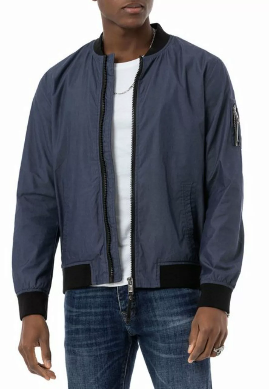 RedBridge Bomberjacke Herren Bomberjacke Collegejacke Dunkelblau L günstig online kaufen