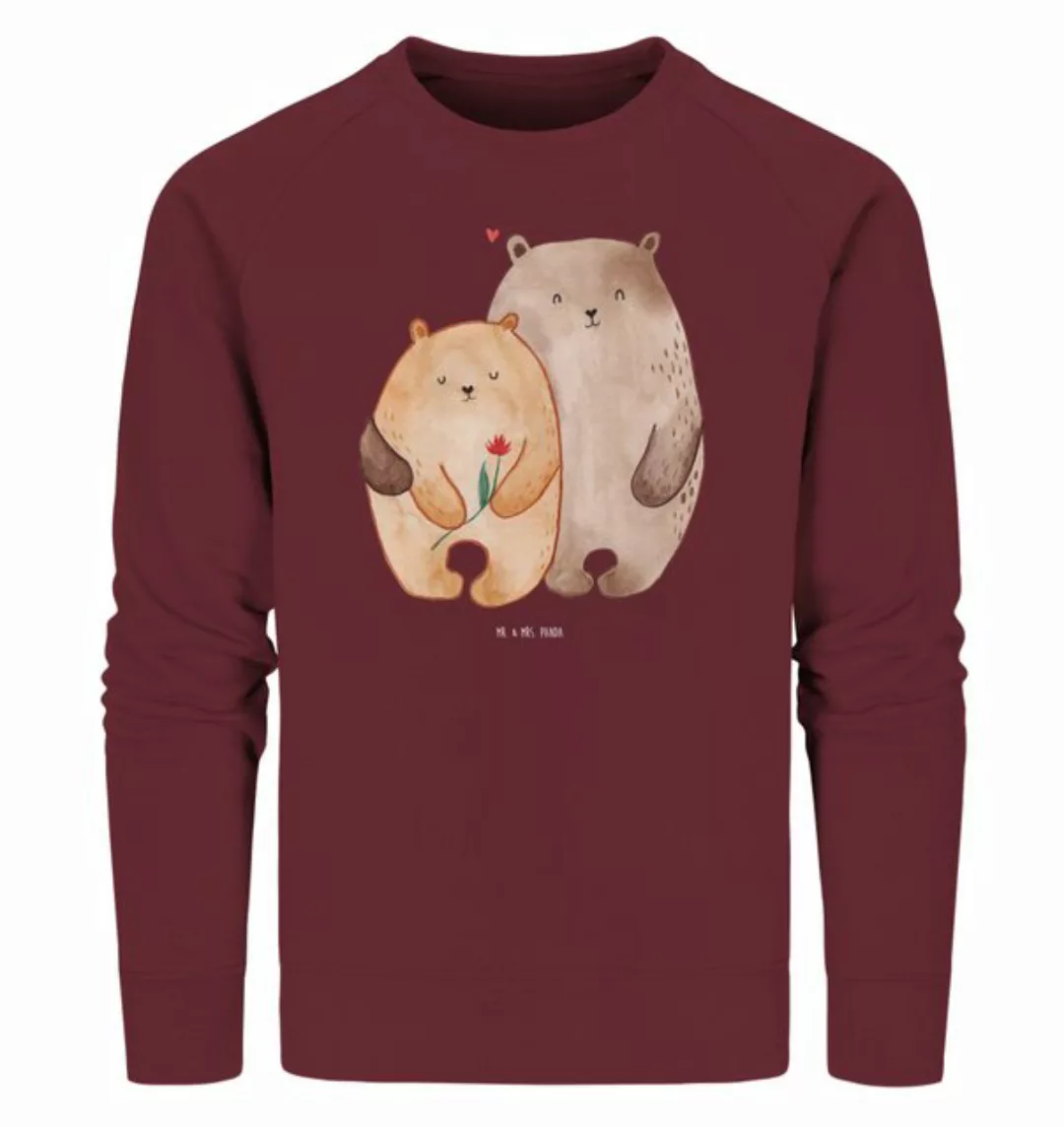 Mr. & Mrs. Panda Longpullover Größe M Bären Liebe - Burgundy - Geschenk, Um günstig online kaufen