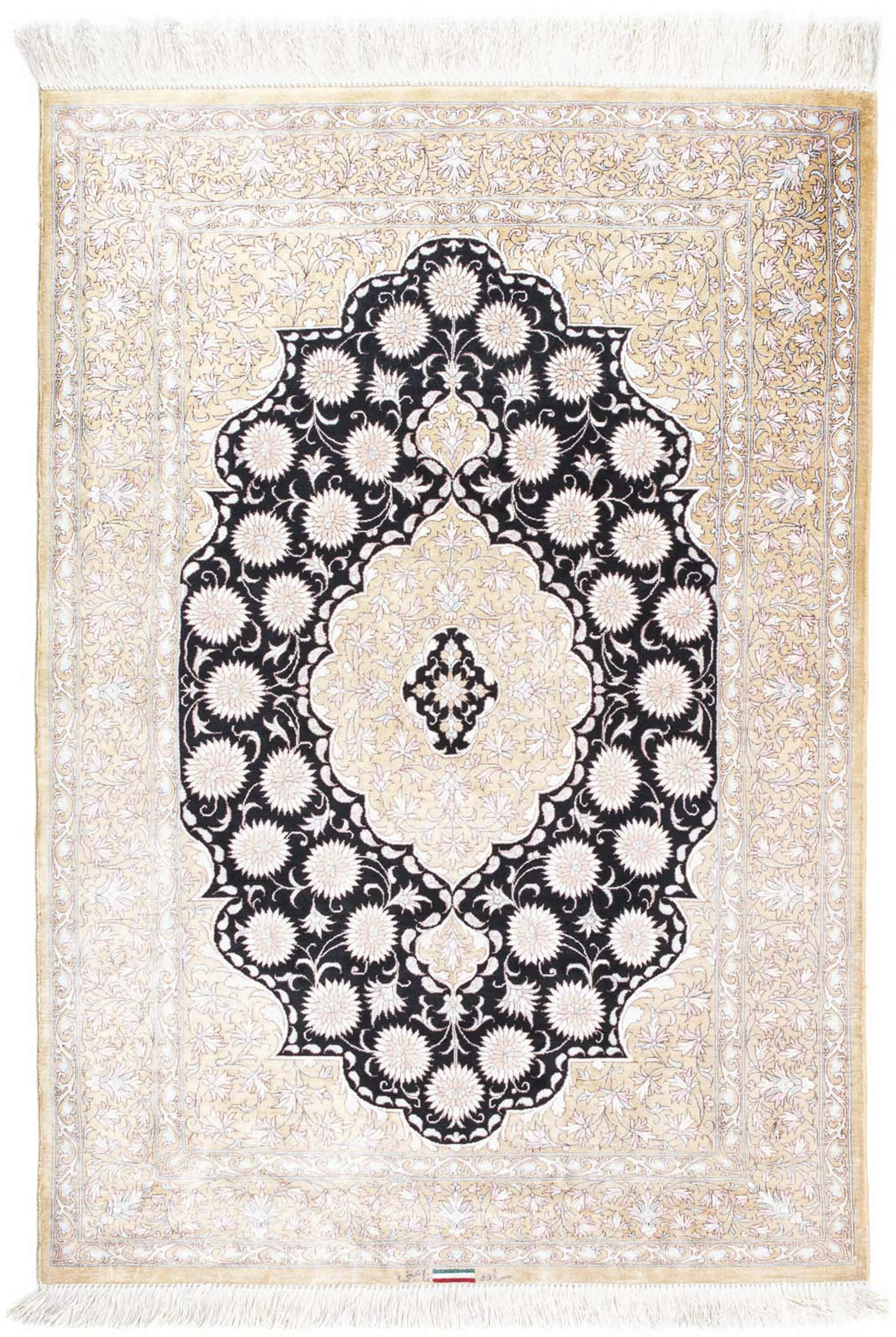 morgenland Orientteppich »Perser - Ghom - 113 x 77 cm - beige«, rechteckig, günstig online kaufen