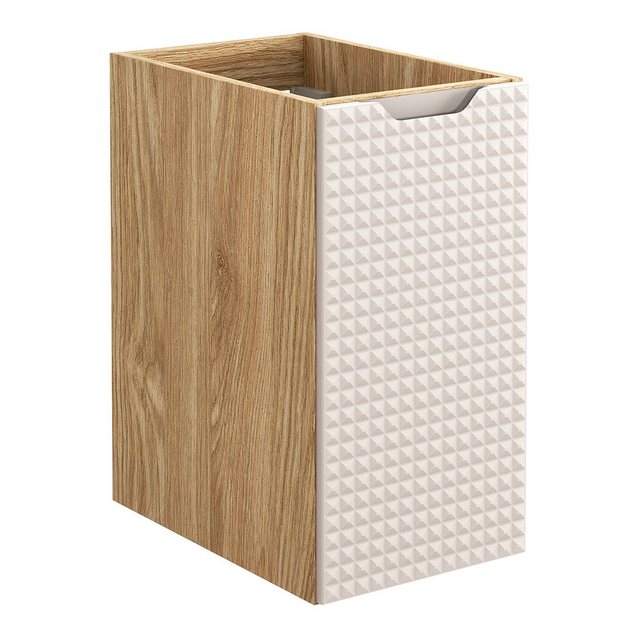 Lomadox Unterschrank LONDON-56-BEIGE Badschrank, Eiche mit beige, 3D-Strukt günstig online kaufen