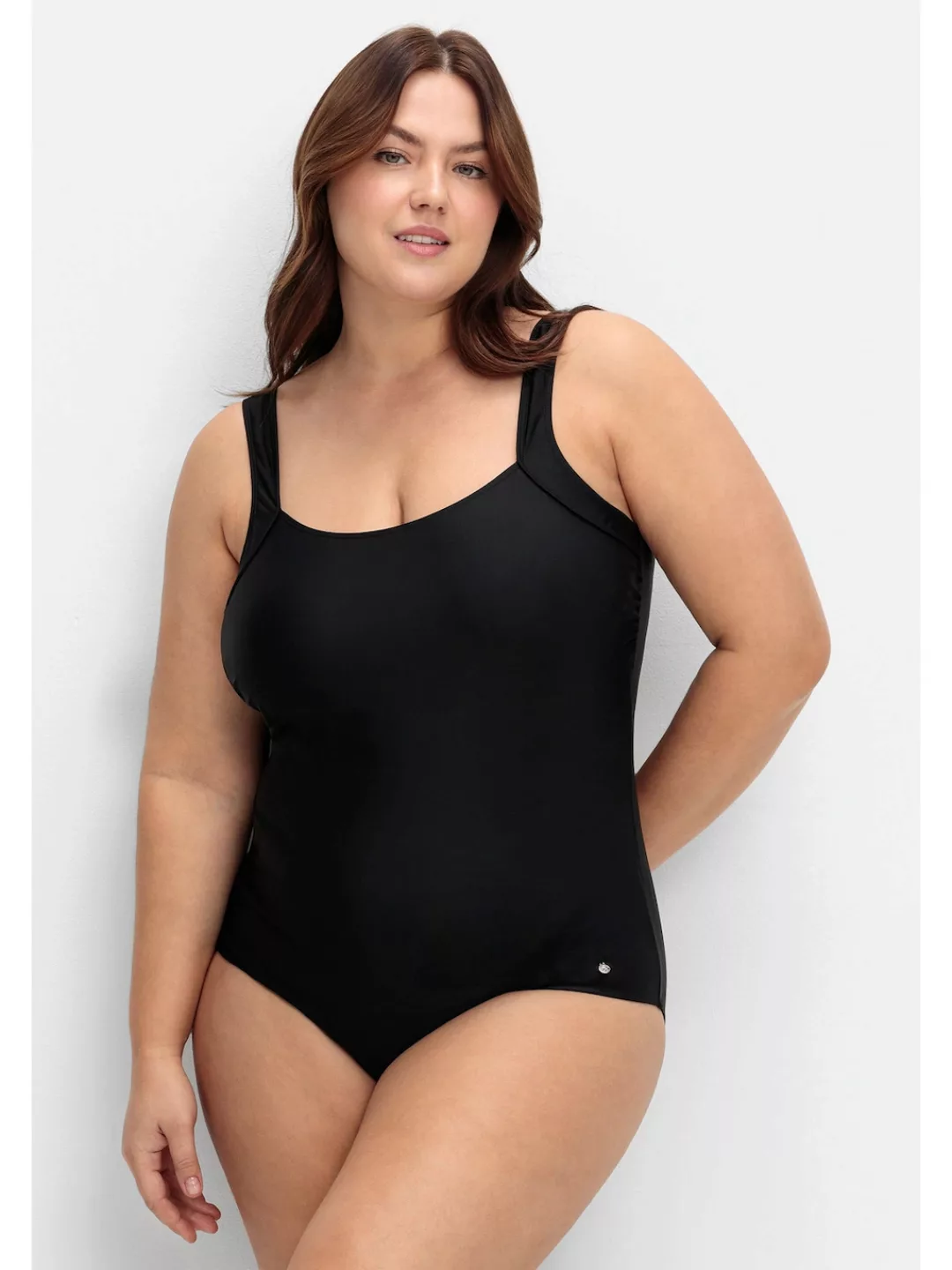 Sheego Badeanzug "Große Größen", mit UV-Schutz und tiefem Rückenausschnitt günstig online kaufen