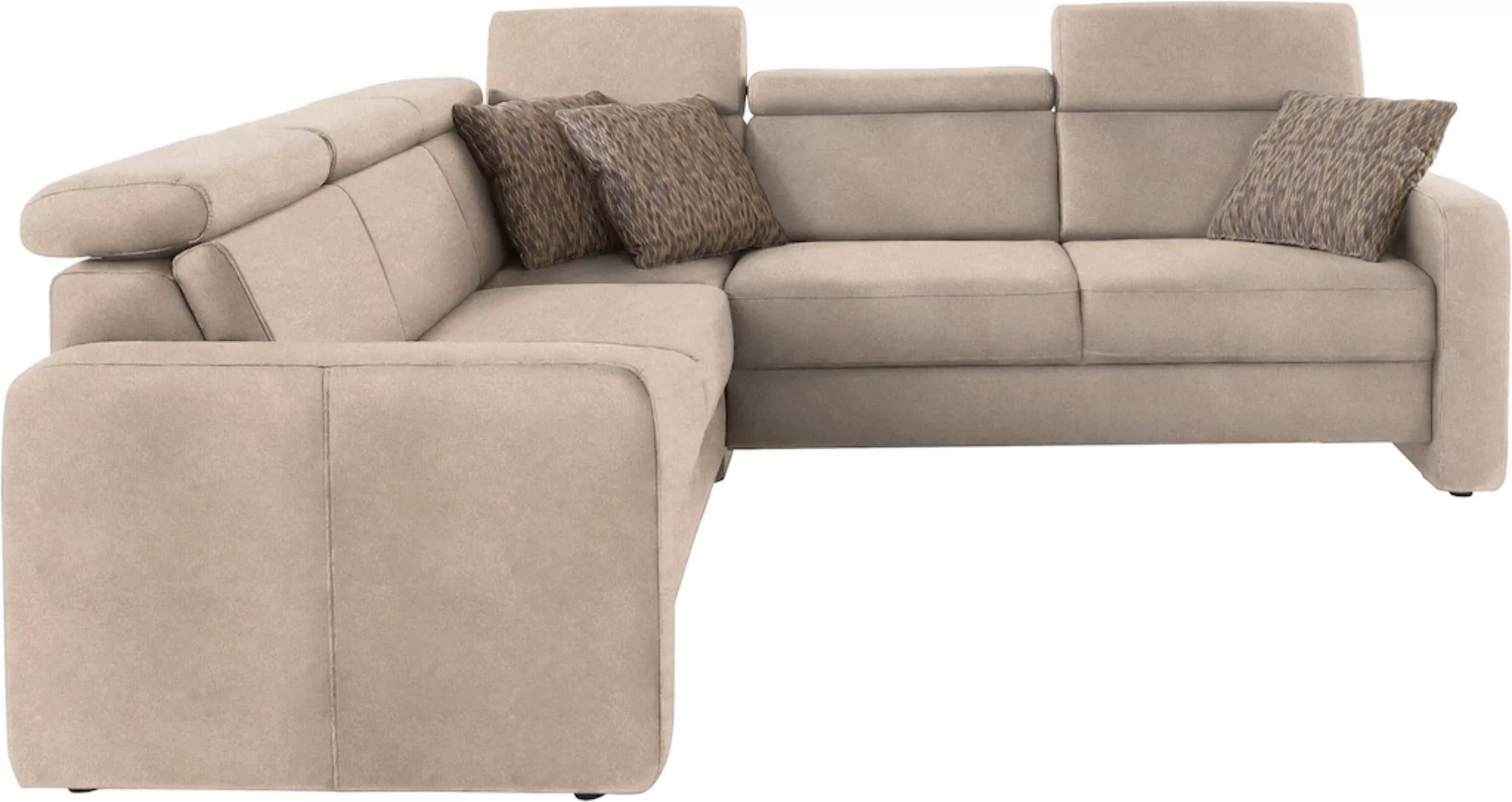 sit&more Ecksofa »Bologna L-Form«, Kopfteilverstellung, wahlweise mit Bettf günstig online kaufen