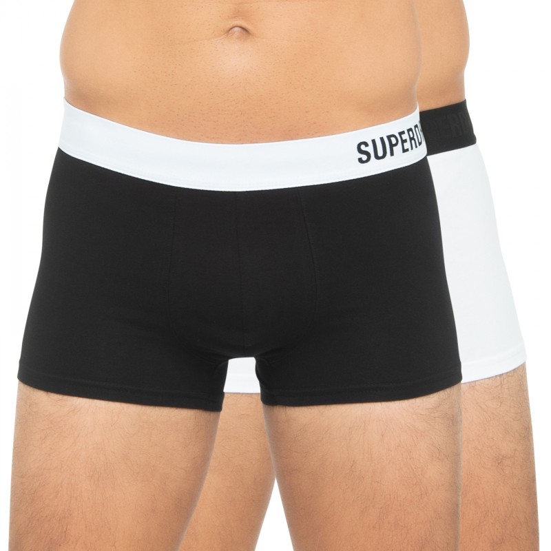 Superdry 2-er Set Boxer Trunks Schwarz & Weiß günstig online kaufen