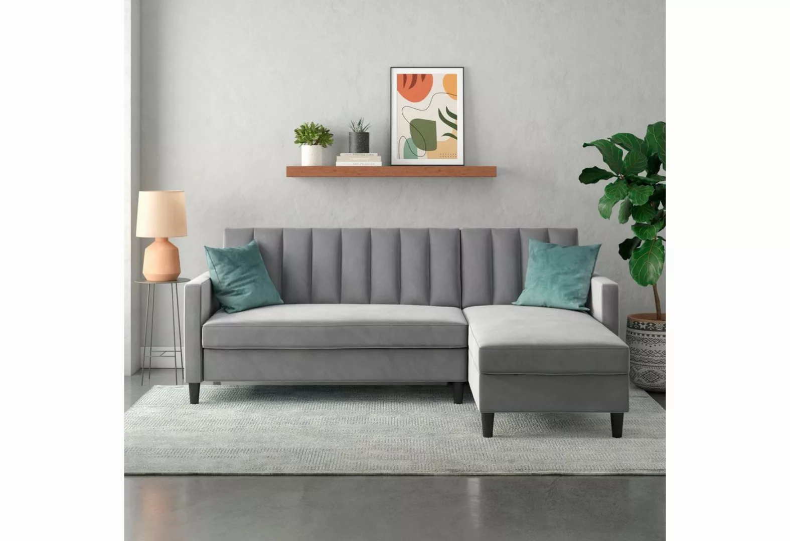 Dorel Home Ecksofa Celine, L-Form, mit Bett-Funktion und Stauraum. Recamier günstig online kaufen