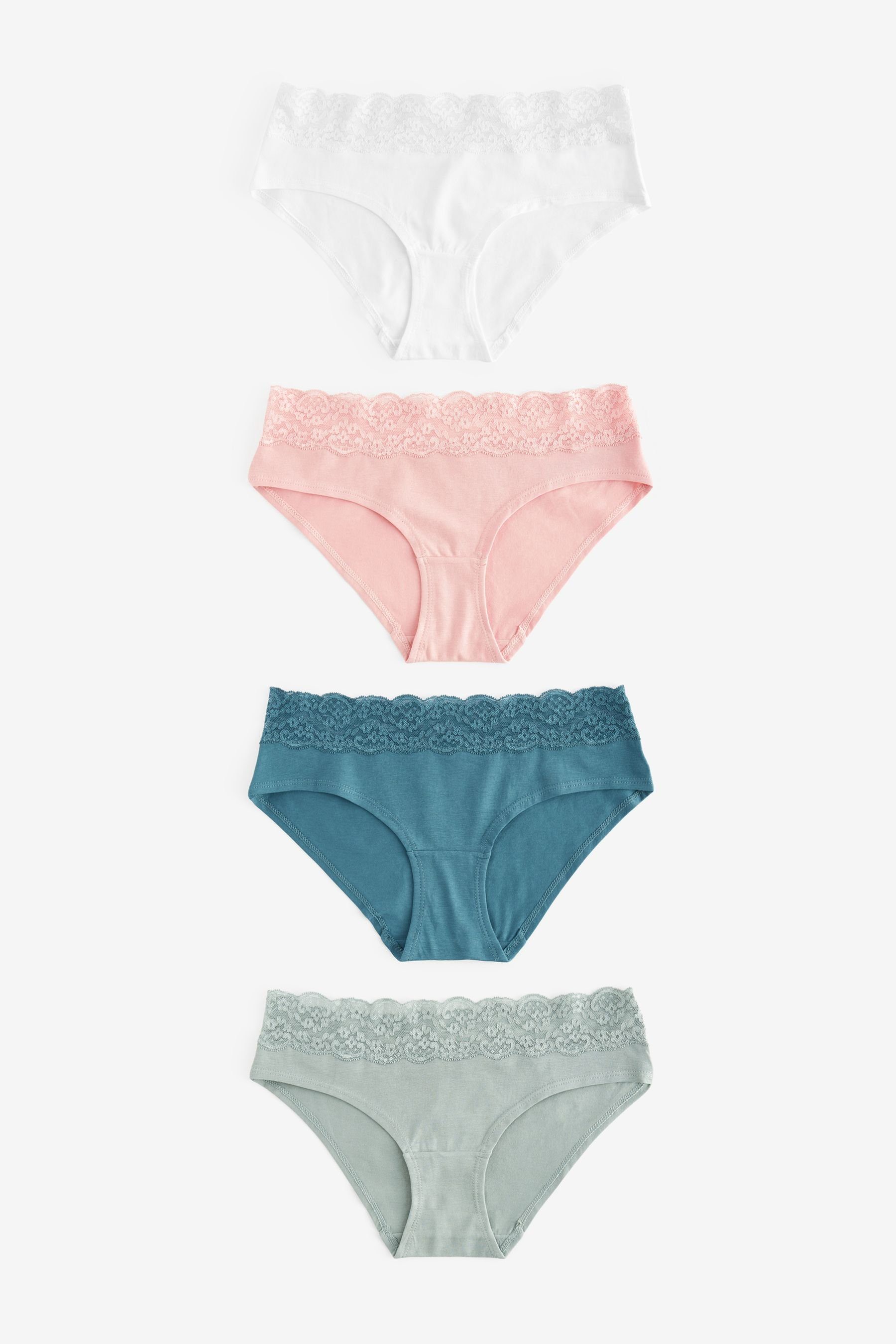 Next Schlüpfer Spitzenslips im 4er-Pack, Shorts günstig online kaufen