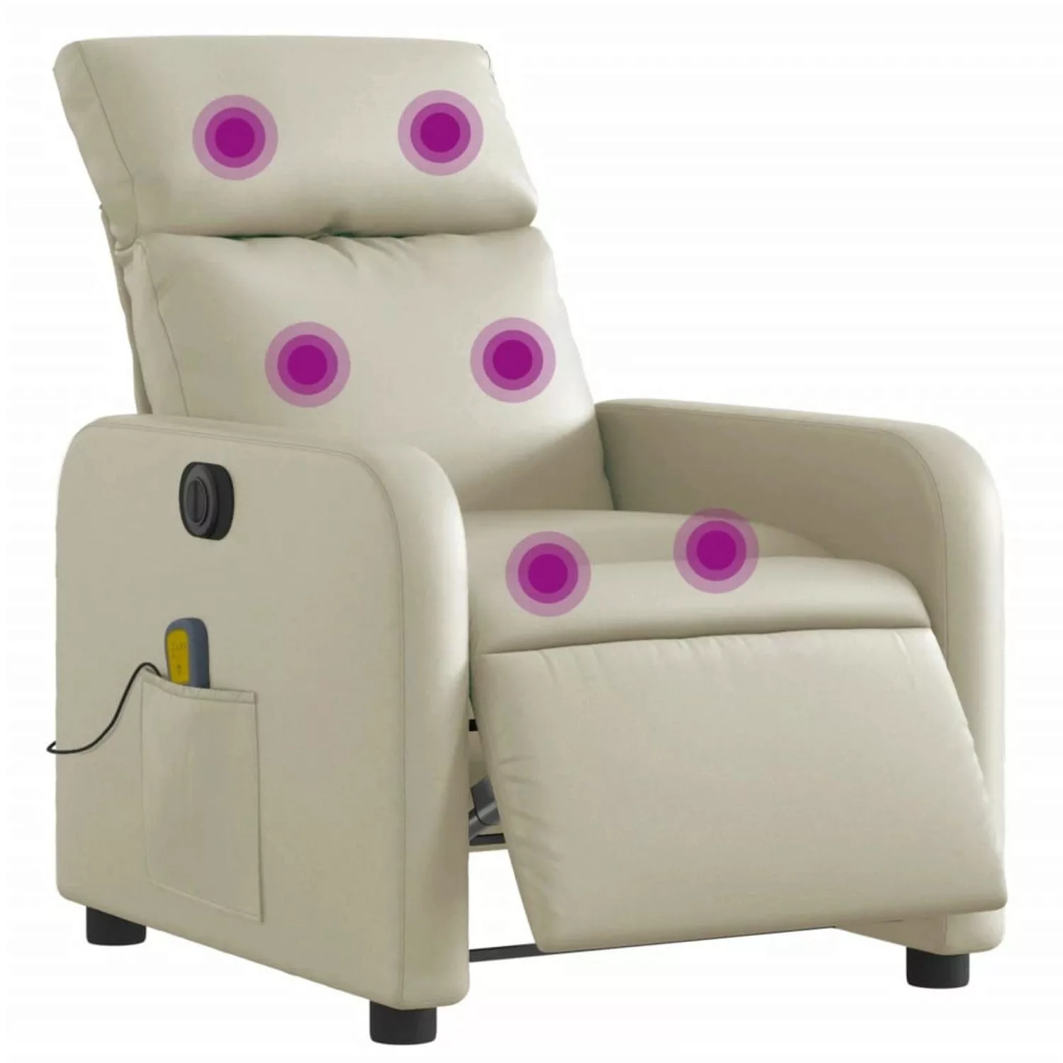 vidaXL Massagesessel Elektrisch Creme Kunstleder Modell 11 günstig online kaufen