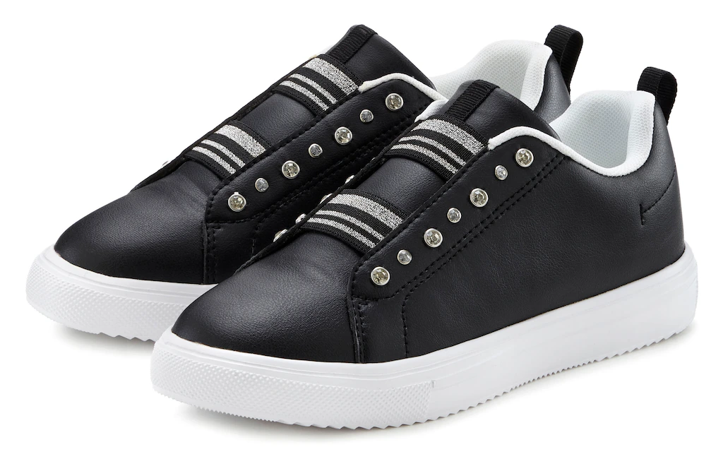 LASCANA Sneaker "Slip-On-Sneaker", Freizeitschuh, Halbschuh mit Glitzer-Opt günstig online kaufen