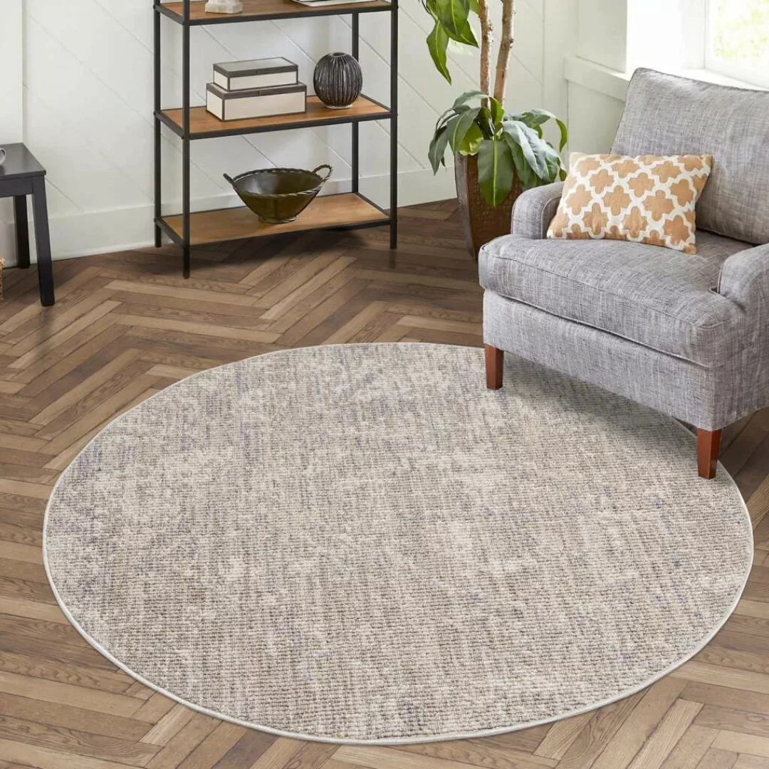 Carpet City Teppich »CLASICO 9150«, rund, Kurzflor Meliert, Boho-Stil, Wohn günstig online kaufen