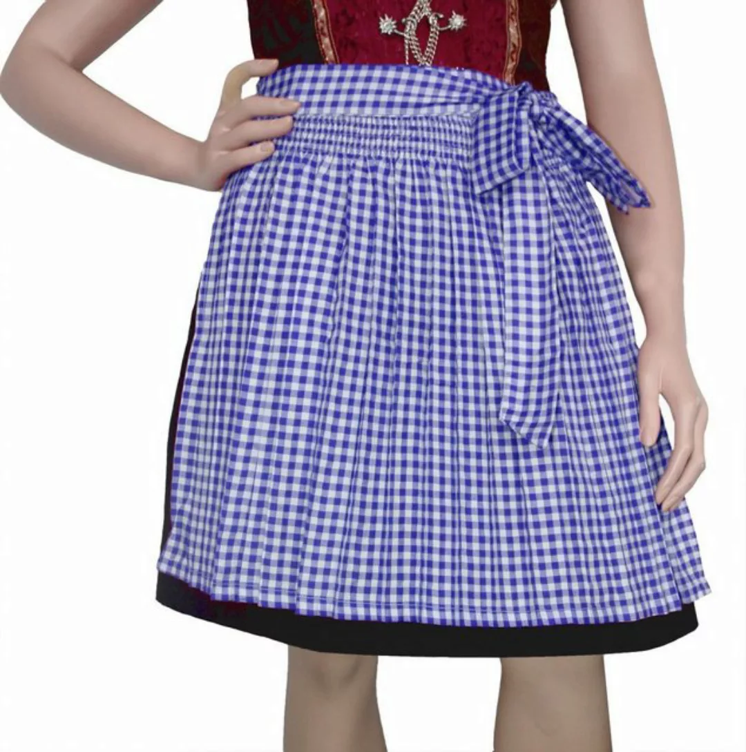 German Wear Dirndlschürze GW1603-1- Blau Kariert, Dirndl Schürze Trachtensc günstig online kaufen