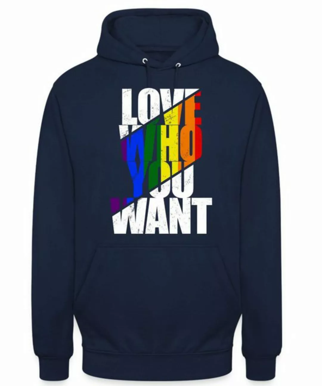 Quattro Formatee Kapuzenpullover Love who you want - Stolz Regenbogen LGBT günstig online kaufen