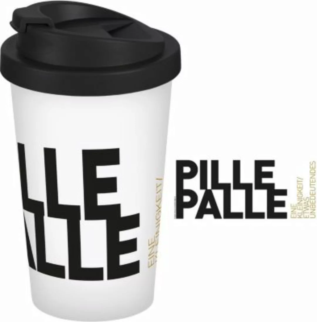 Infinite "Coffee to go Becher ""Pillepalle"", 400ml" schwarz/weiß günstig online kaufen