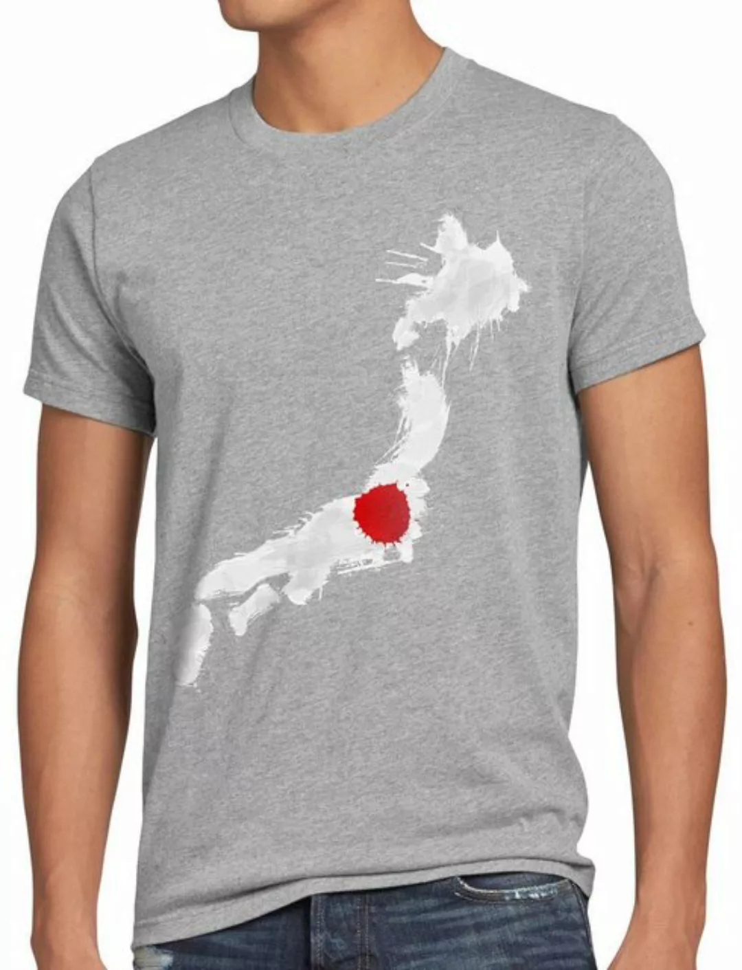 style3 Print-Shirt Herren T-Shirt Flagge Japan Fußball Sport Nihon WM EM Fa günstig online kaufen