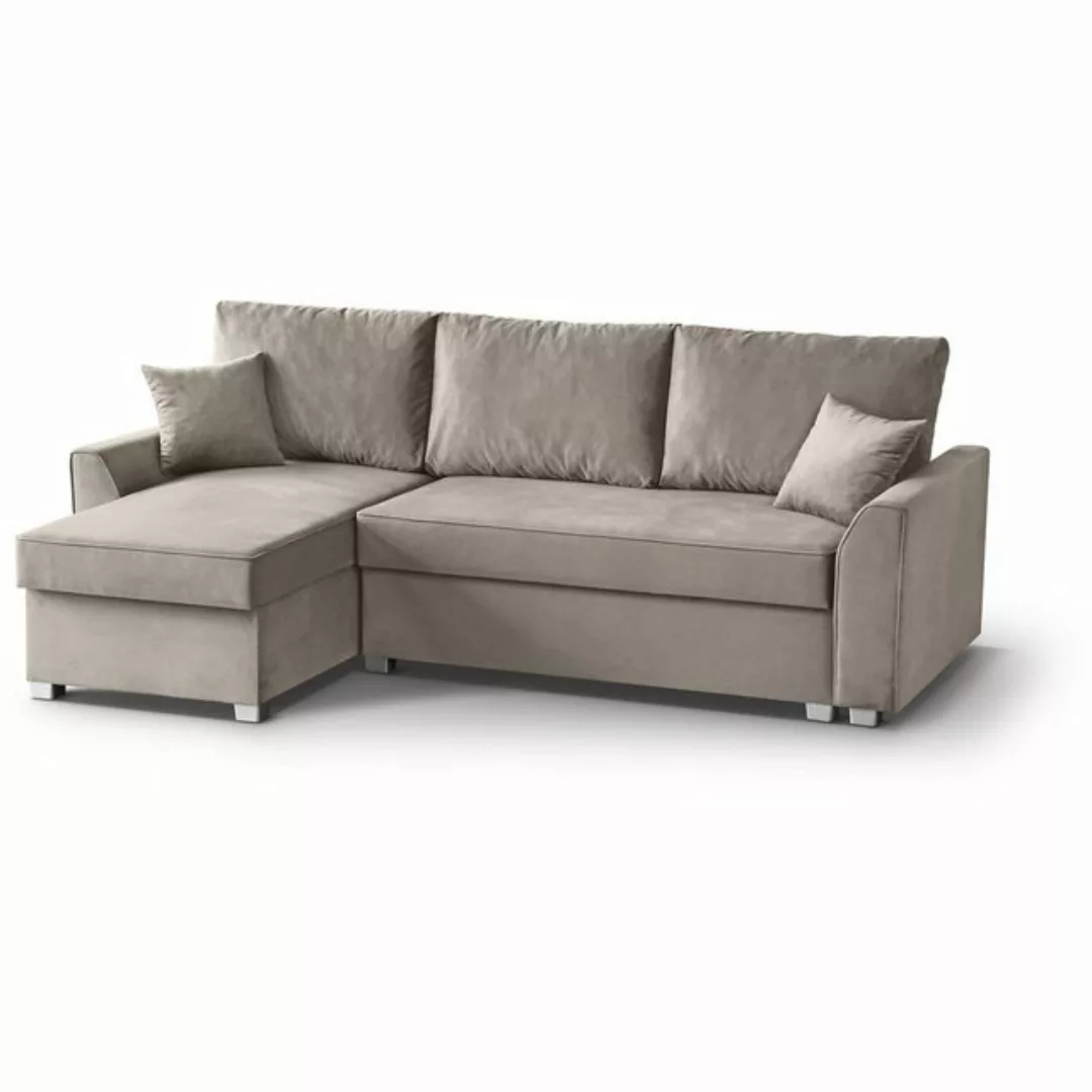 Beautysofa Polsterecke Toretto, Eckcouch aus velours, L-Form Ecksofa, Bettk günstig online kaufen