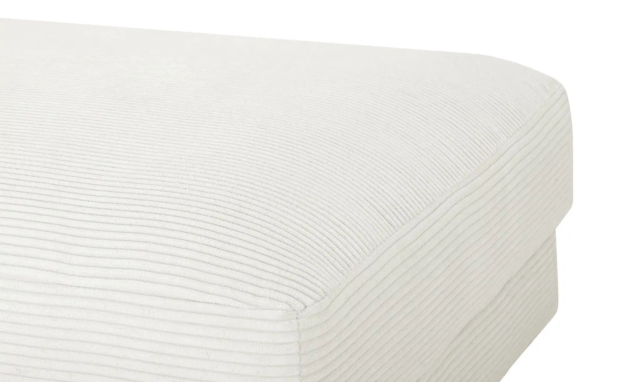 Jette Home Hocker Cord Sila ¦ weiß ¦ Maße (cm): B: 100 H: 43 T: 100.0 Polst günstig online kaufen