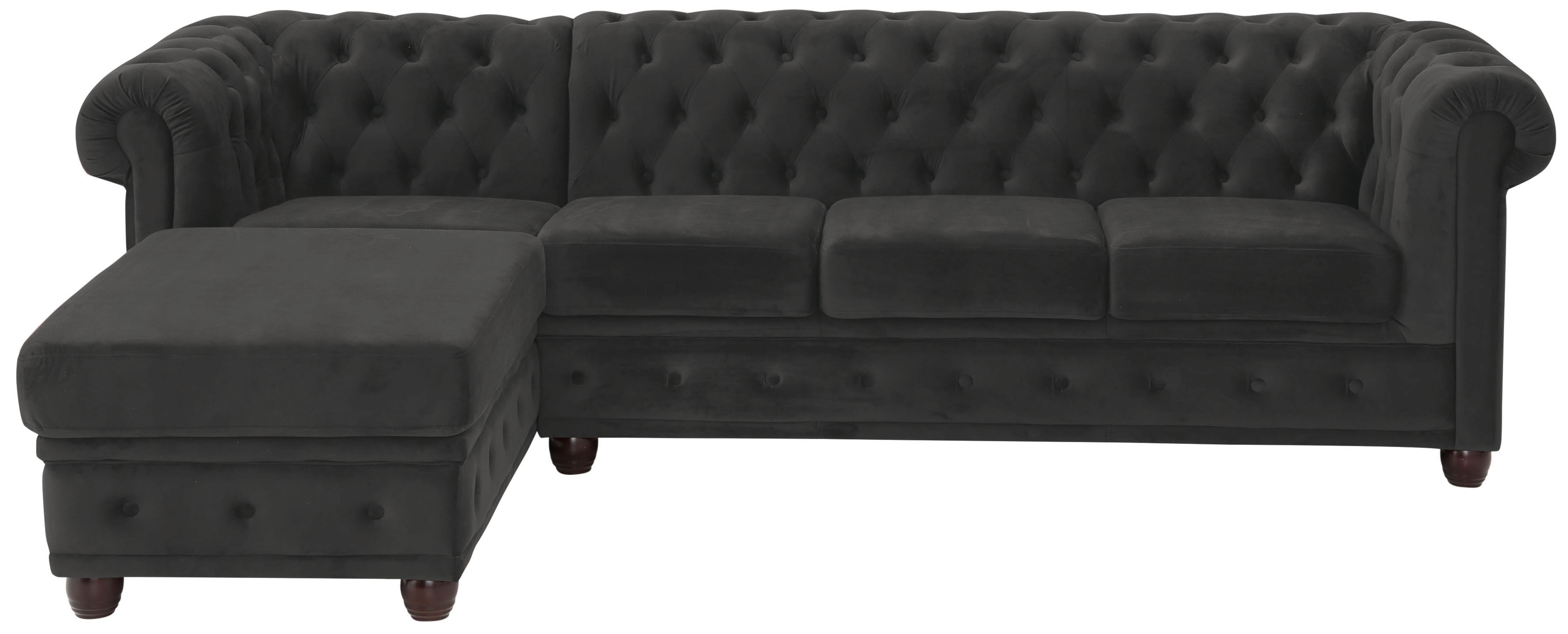 Home affaire Chesterfield-Sofa "New Castle L-Form", hochwertige Knopfheftun günstig online kaufen