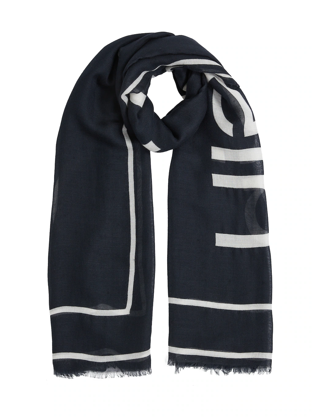 Calvin Klein Schal "LARGE LOGO LW WOOL STOLE", Logodruck günstig online kaufen