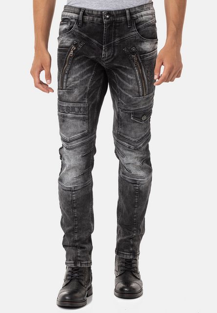 Cipo & Baxx Straight-Jeans in extravagantem Look günstig online kaufen