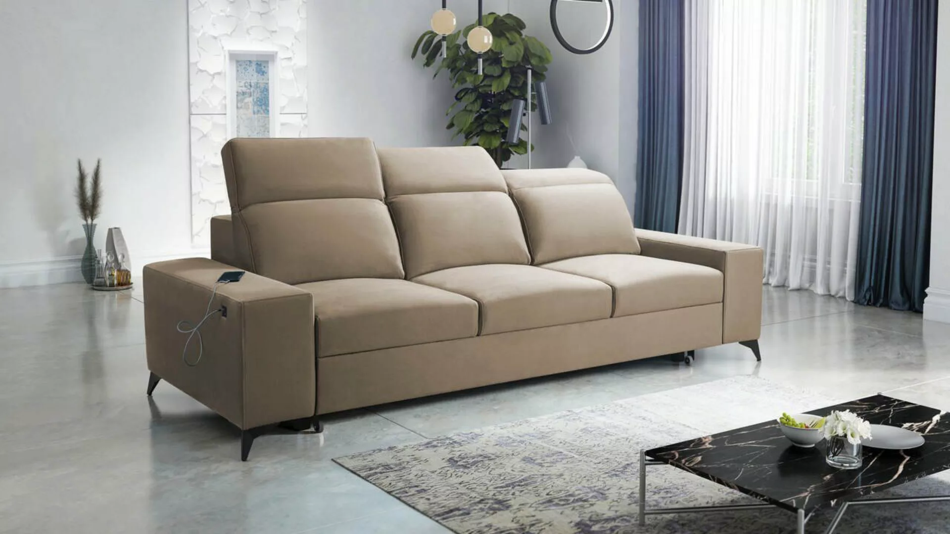 Best for Home Schlafsofa BRITTA für das Wohnzimmer, Gästezimmer, mit USB-An günstig online kaufen